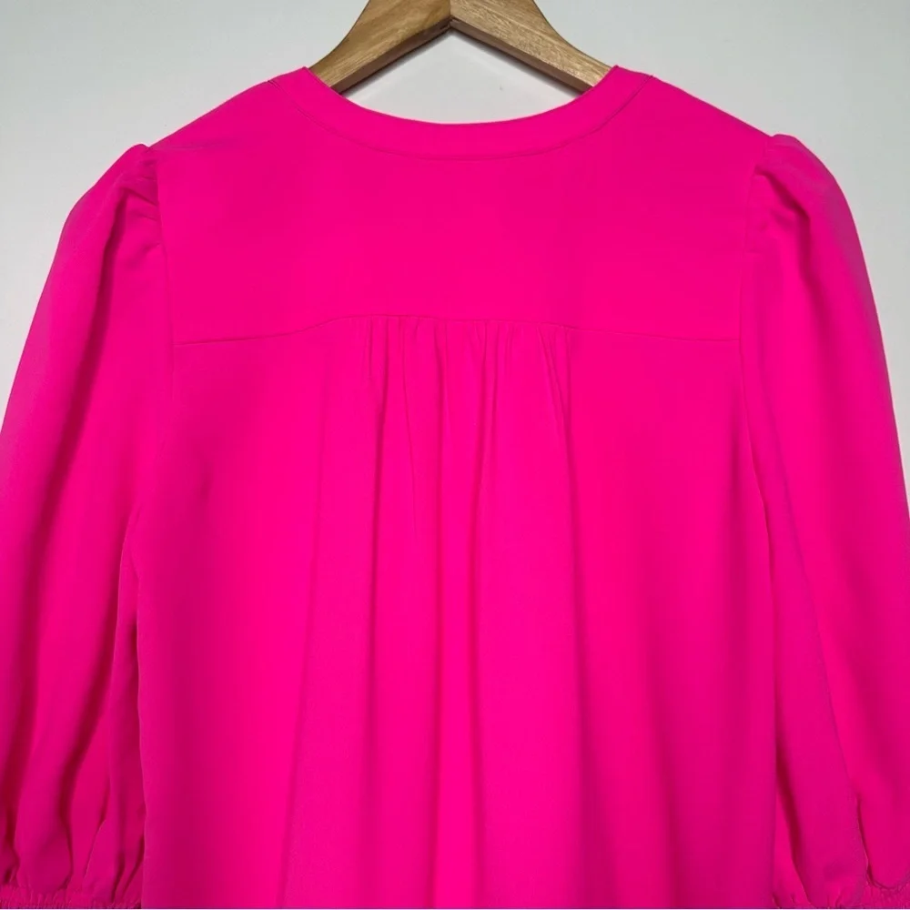 Tuckernuck/Pomander Place Electric Pink Crepe Kenzo Dress Size XS - Picture 9 of 13